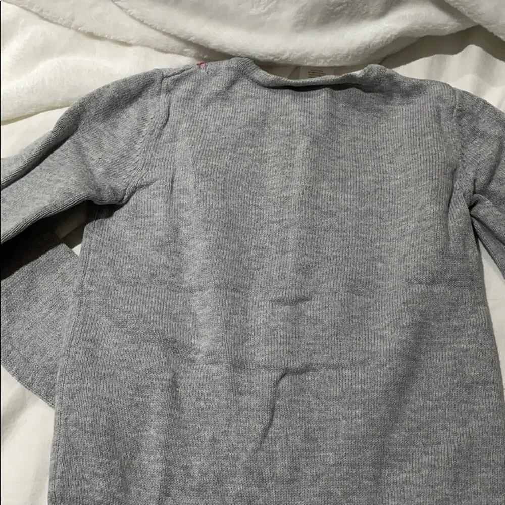 Gymboree 2t grey hot pink bows sweater worn once
